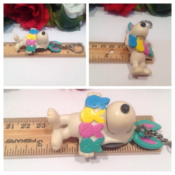 Keychain VTG Snoopy Bunny Peanuts - Picture 2 of 8